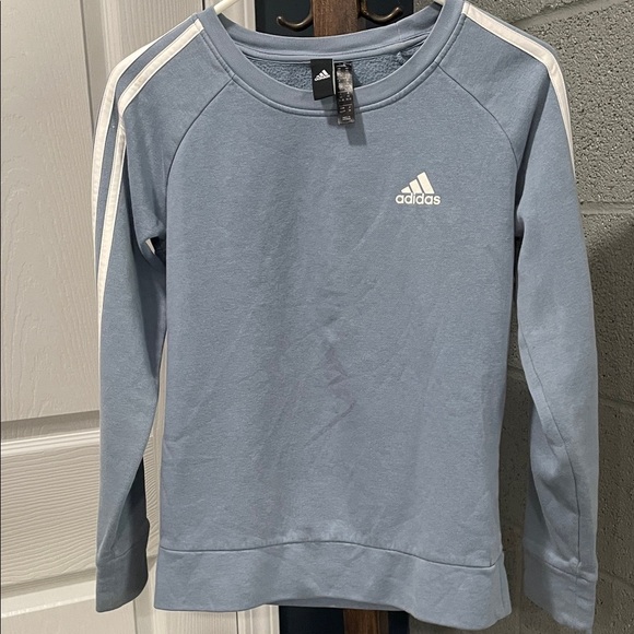 Adidas Light Blue Crewneck with White Accents - Picture 4 of 4